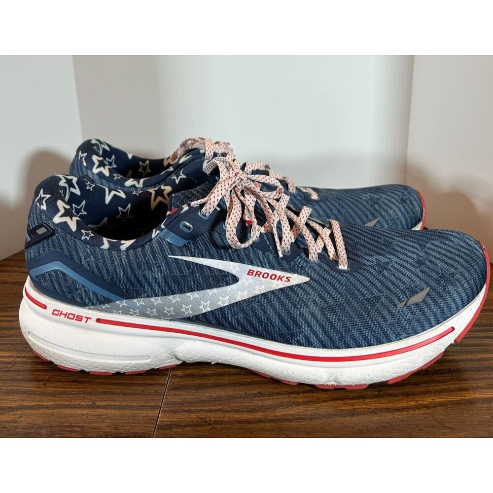 Brooks Ghost 15 Americana Running Shoes Titan/White/Peacoat Size 13D